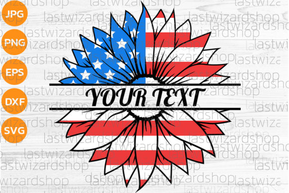 Download American Sunflower Monogram Svg, USA - Sunflower monogram Collection