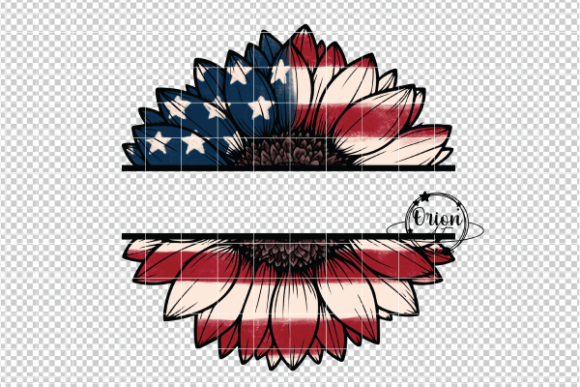 Download Patriotic Sunflower Monogram PNG Clipart - Sunflower monogram Collection