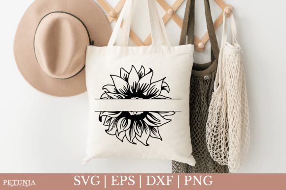 Download Split Sunflower Monogram SVG - Sunflower monogram Collection